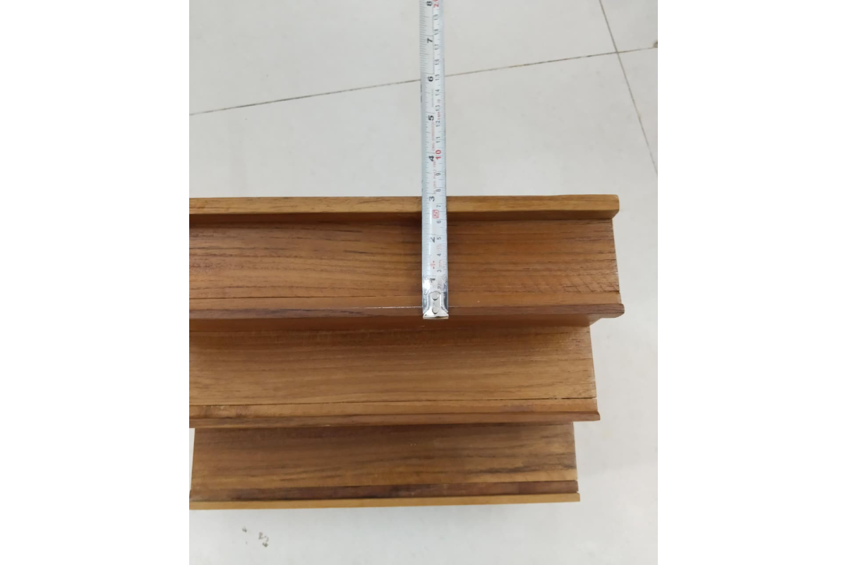 3 step wooden golu padi dismantled flat for easy off-season storage