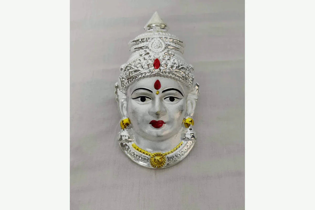 German silver Gowri face idols
