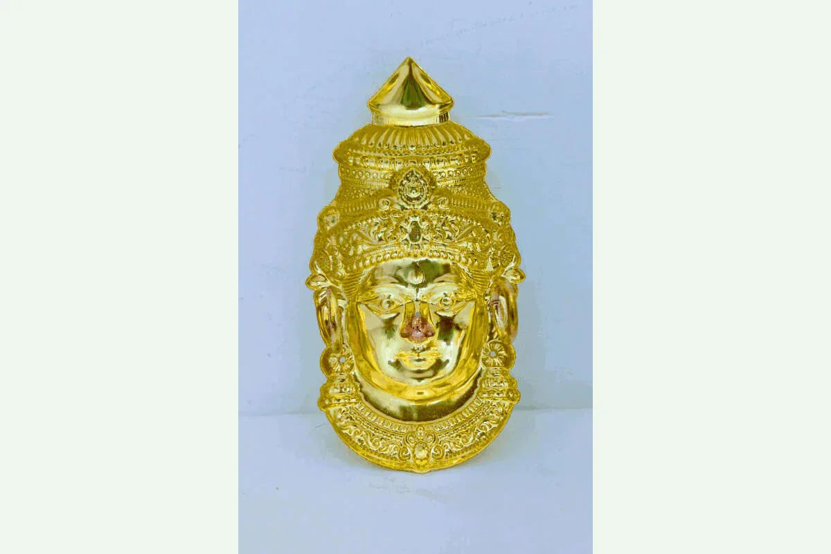 Traditional gold finished Swarna Gowri Amman face