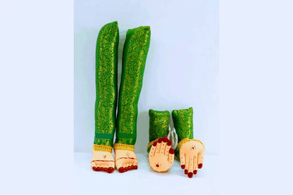 decorated pattu zari hastham padham