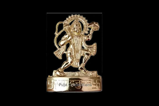 Lord Hanuman Gold Standee - Puja Celebrations