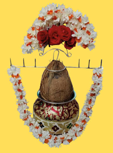 Stainless steel puja stand