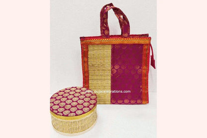 Korai Bag and Bamboo Box Combo - Puja Celebrations