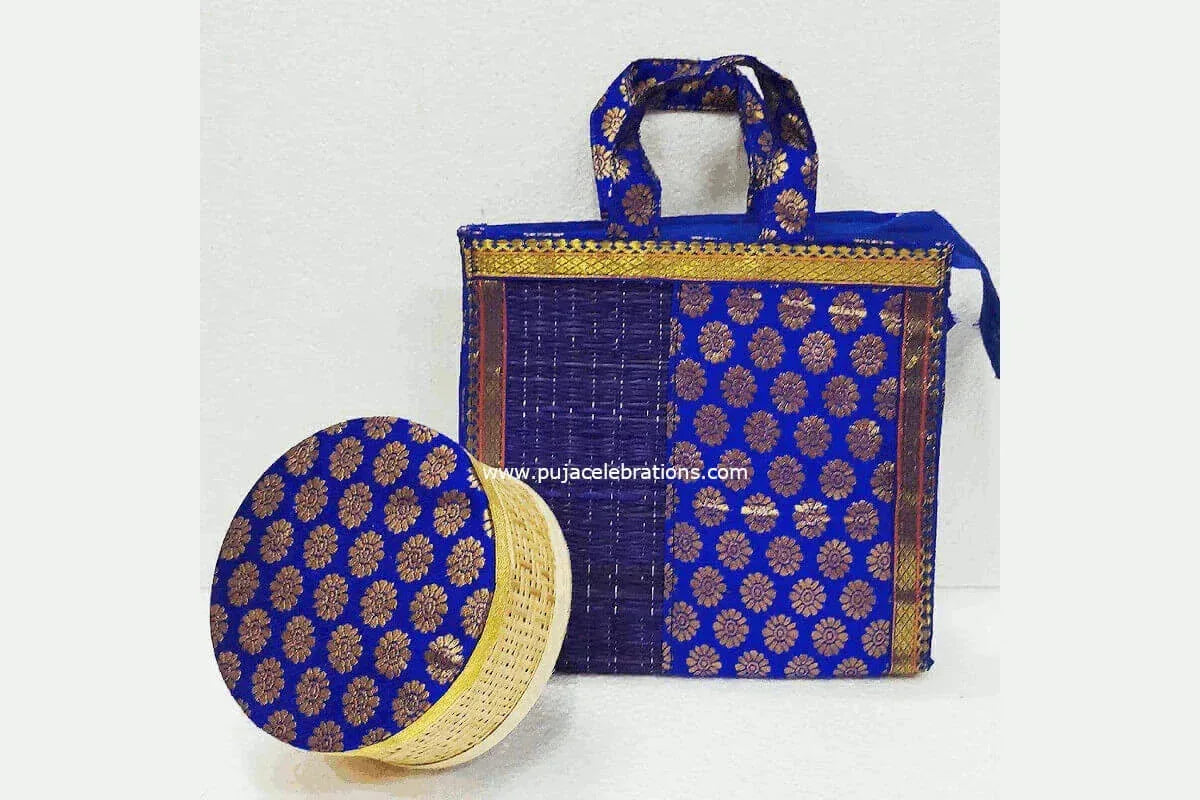 Korai Bag and Bamboo Box Combo - Puja Celebrations