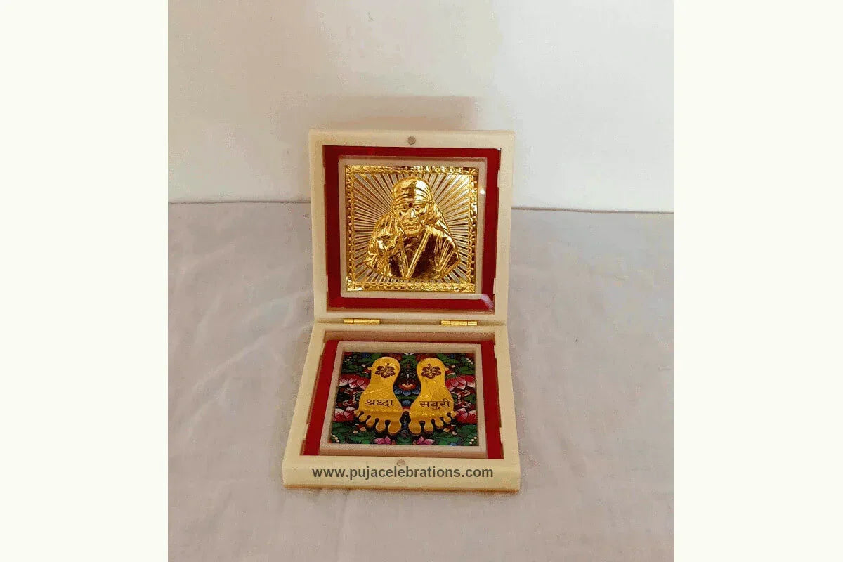 Shridi Saibaba Charan Paduka Box - Puja Celebrations