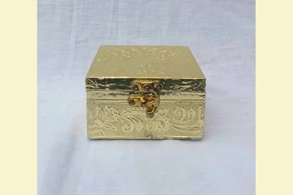 Gold Design Jewel Box - Puja Celebrations