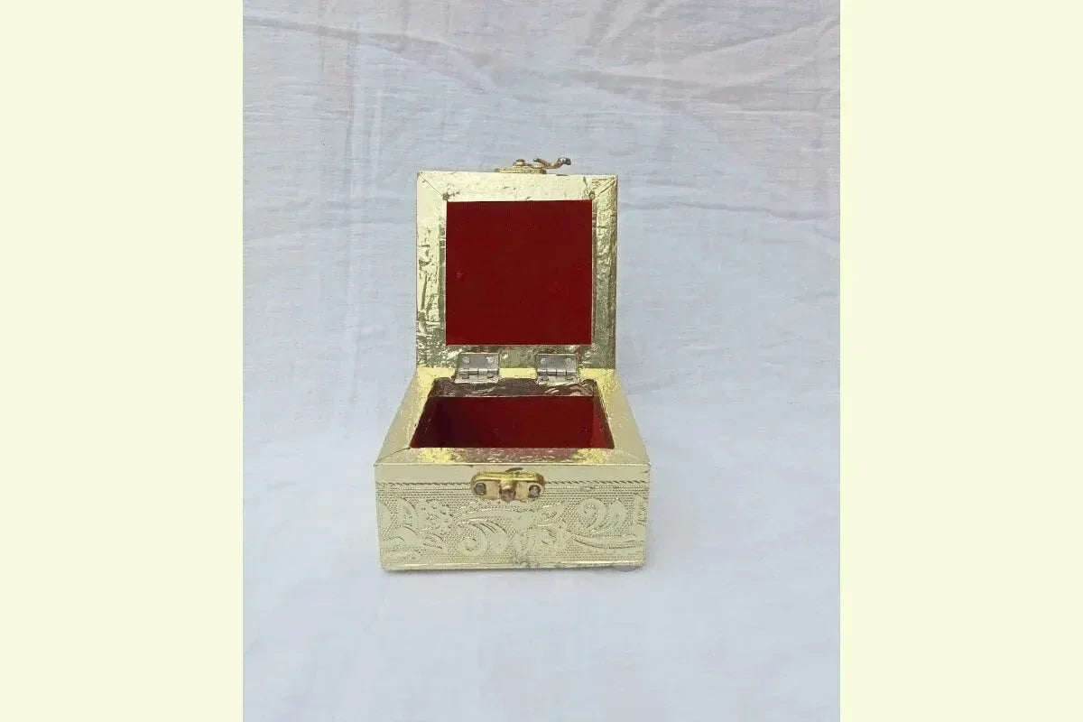 Gold Design Jewel Box - Puja Celebrations