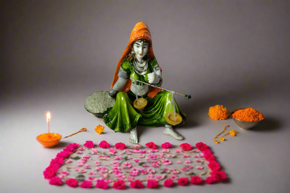 Rajasthani Lady with Weighing Scale