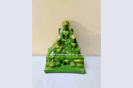 Kubera Lakshmi Statue Green Big, Home Decor Items