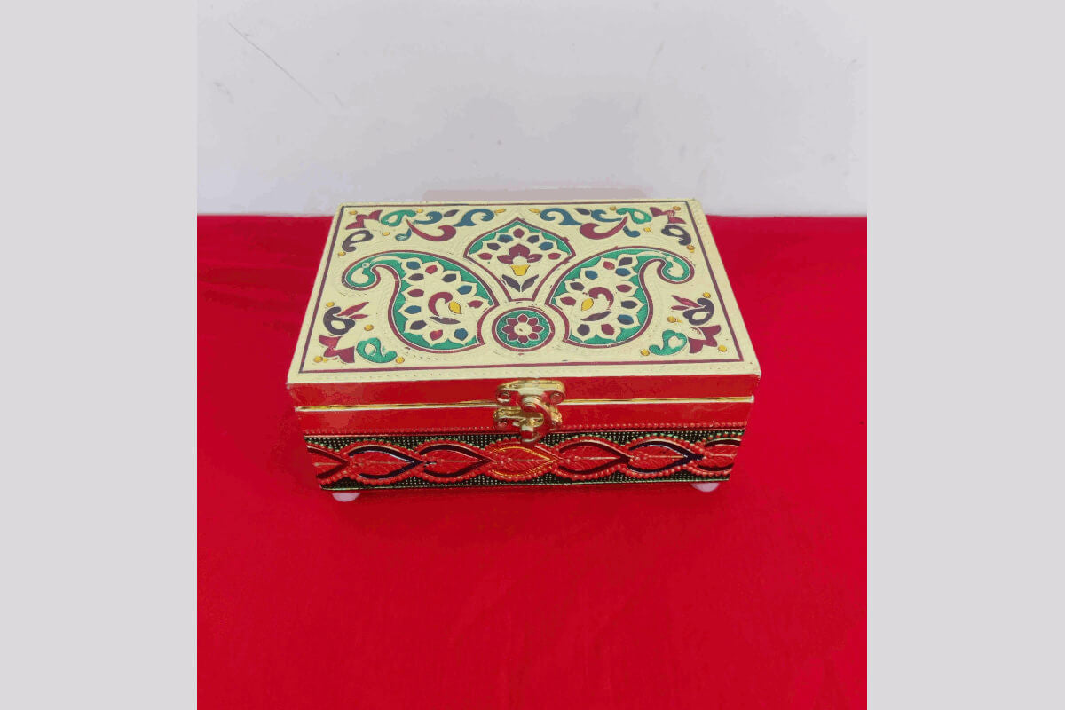 Meenakari Puja Jewel  Box