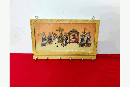 Gemstone Wooden Keyholder - Puja Celebrations