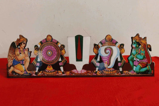 Thenkalai Shankh Chakra Namam Stand - Puja Celebrations