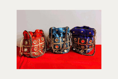 Round Base Handcrafted Women's Potli