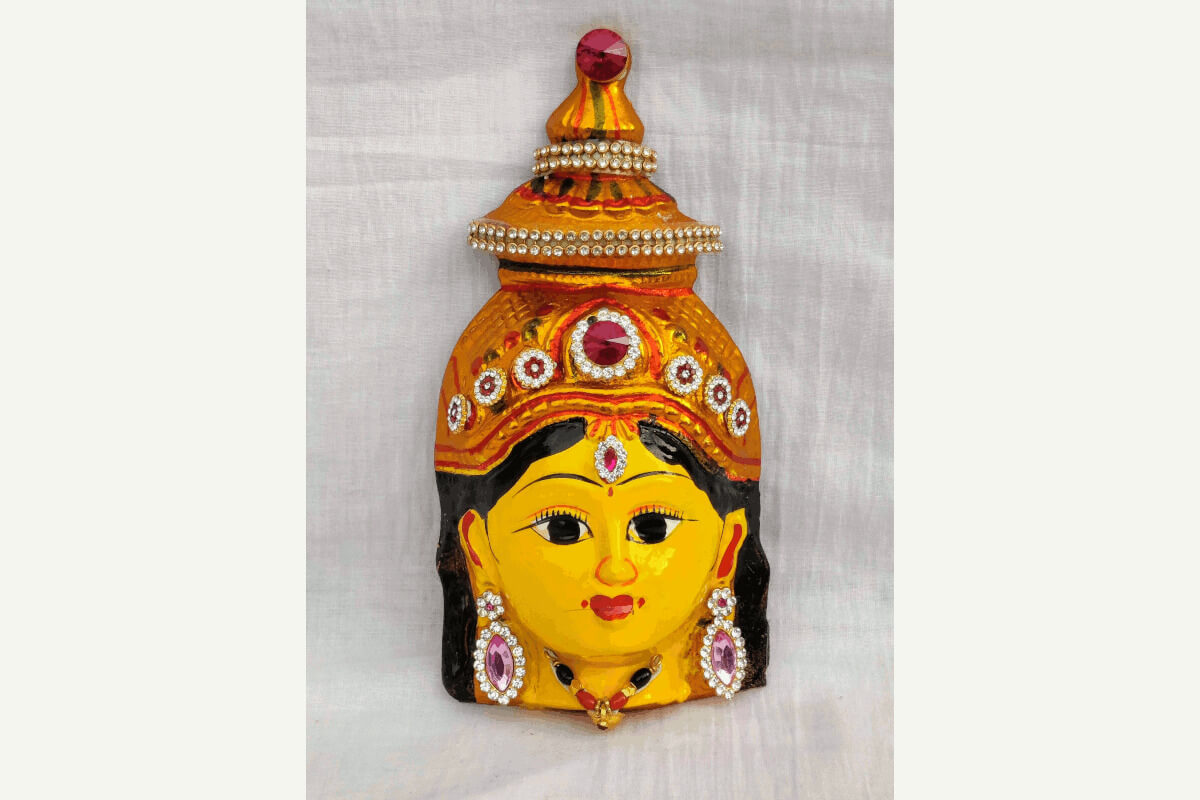 Lakshmi Amman Devi Decorated Face