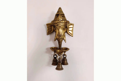 Brass Ganesha Hanging Diya