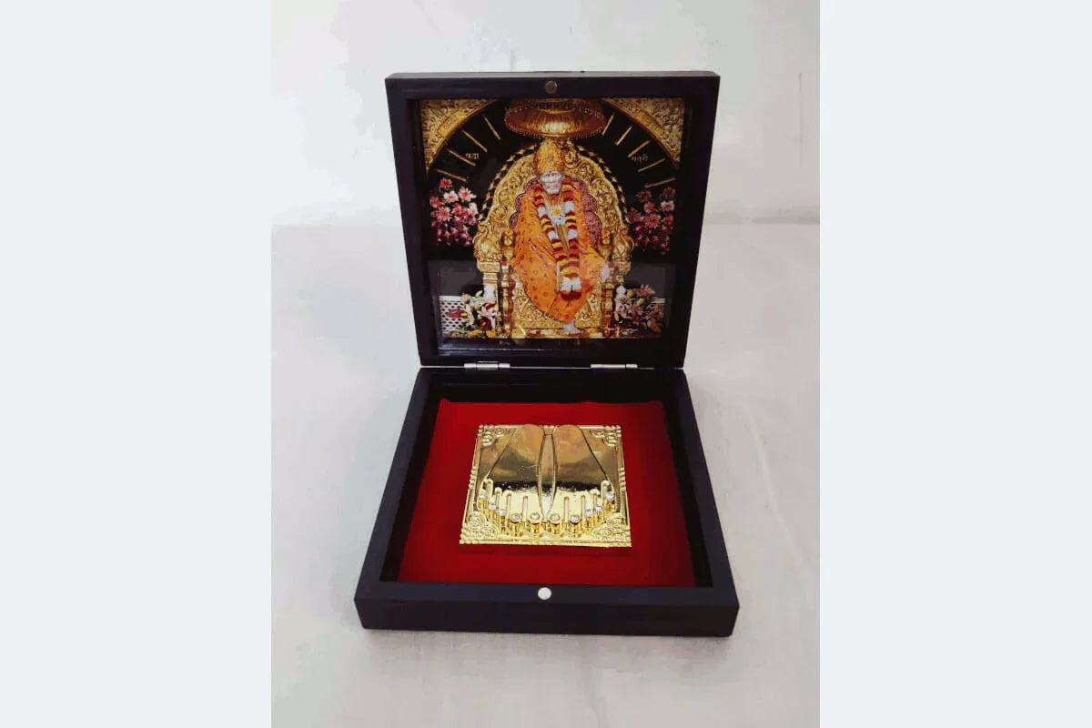 Shridi Saibaba Charan Paduka Box - Puja Celebrations