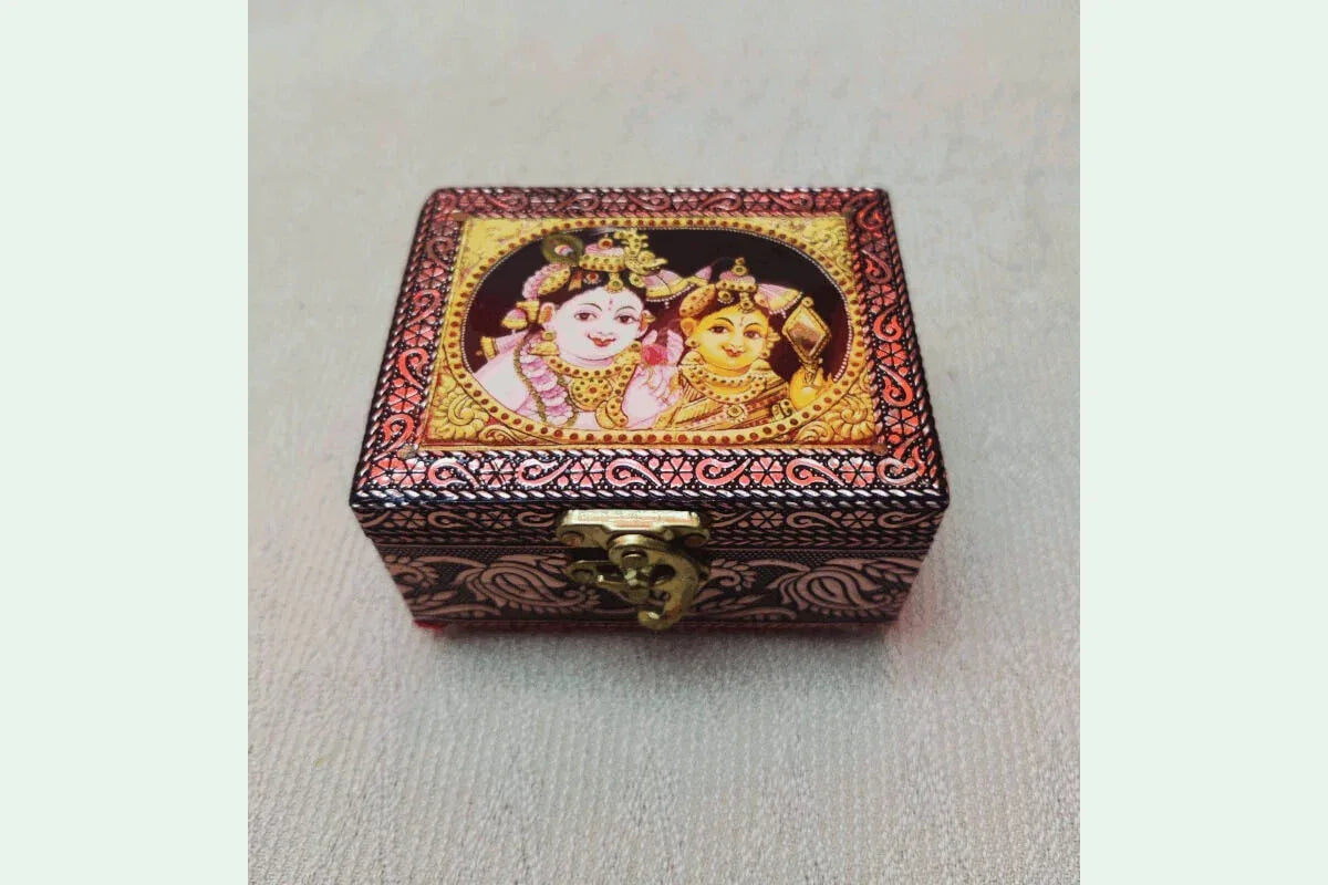 Tanjore Print Jewel Box - Puja Celebrations