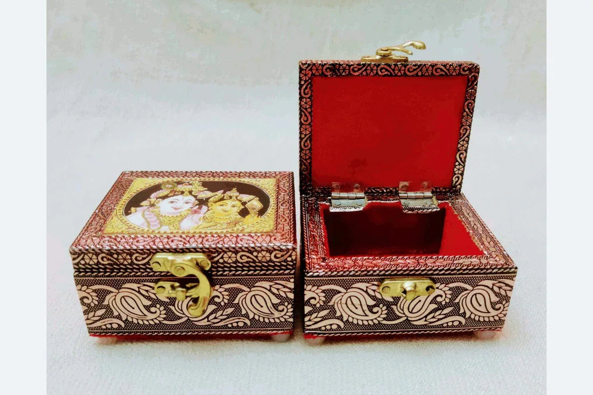 Tanjore Print Jewel Box - Puja Celebrations