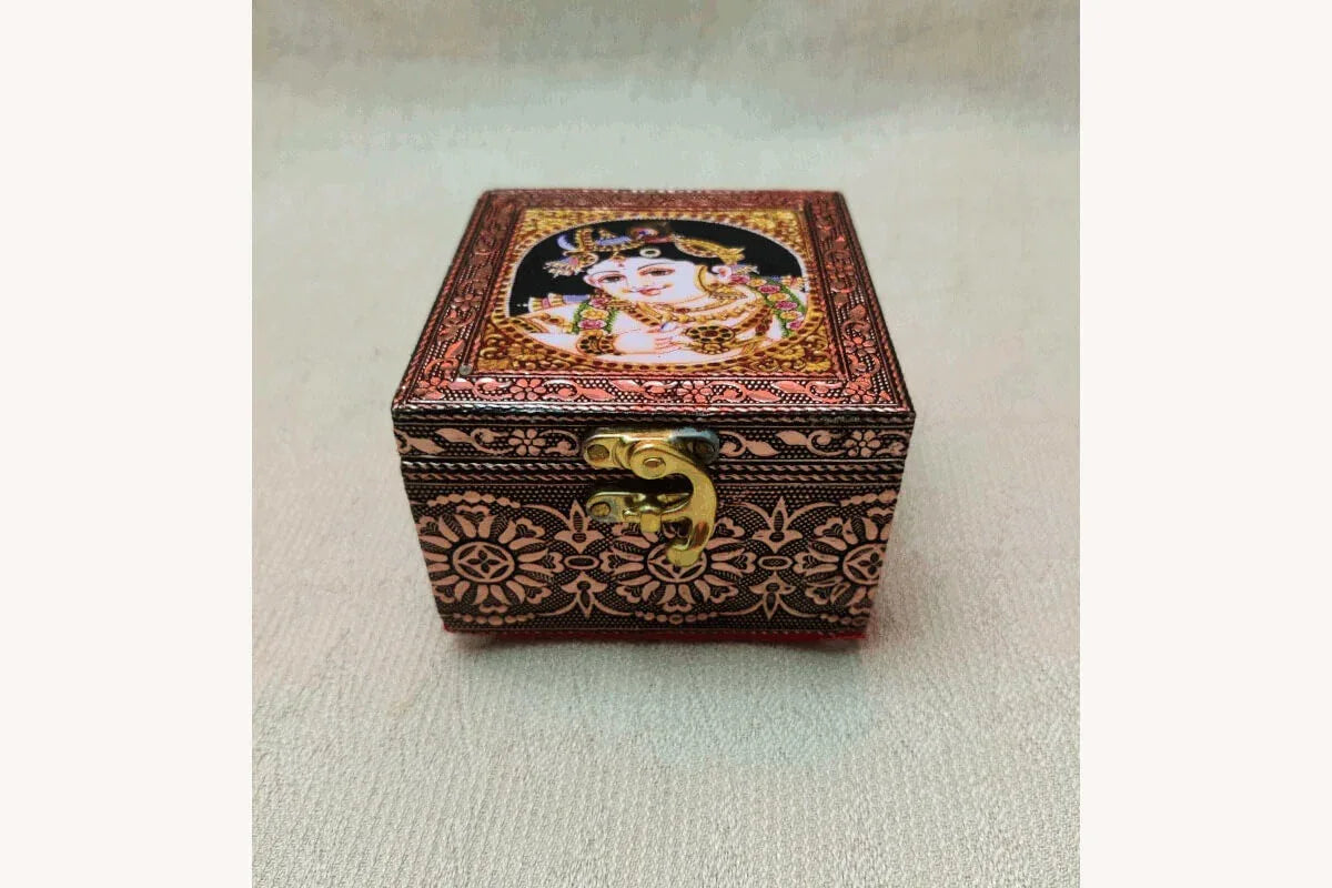 Tanjore Print Jewel Box - Puja Celebrations