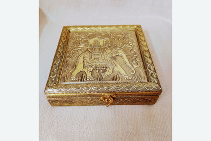 Elephant Embossed Dry Fruit Box