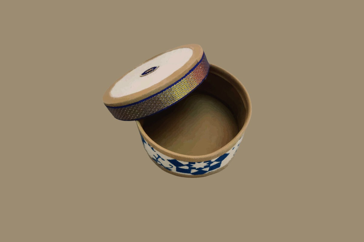 Handcrafted eco-friendly jute jewelry organizer with traditional design.