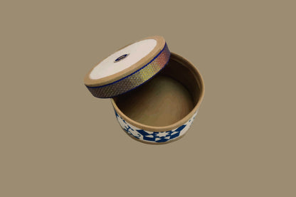 Handcrafted eco-friendly jute jewelry organizer with traditional design.