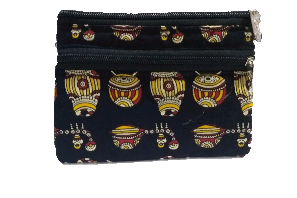 Kalamkari Zip Purse Medium