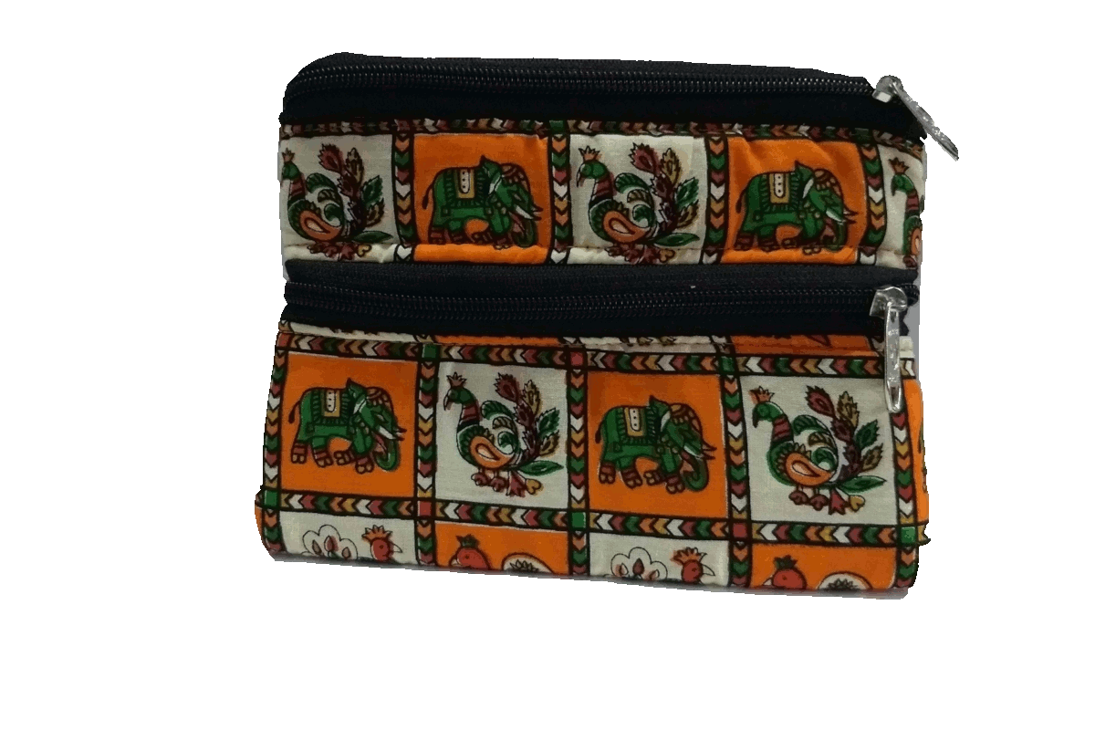 Kalamkari Zip Purse Medium
