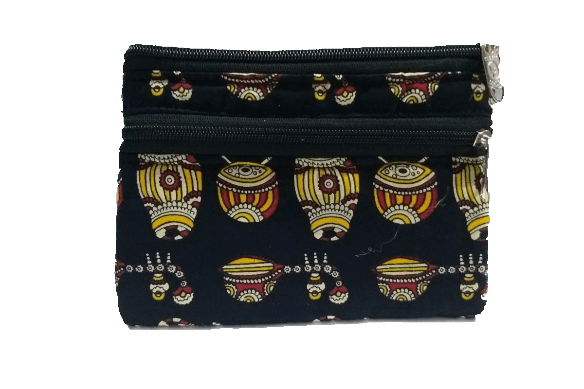 Kalamkari Zip Purse Medium