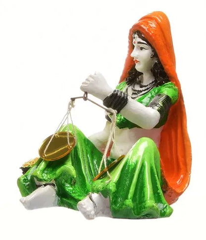 Rajasthani Lady with Weighing Scale