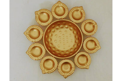karthigai diyas, brass diyas