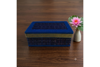 Traditional Korai grass gift box with lid for wedding return gifts - puja Celebrations