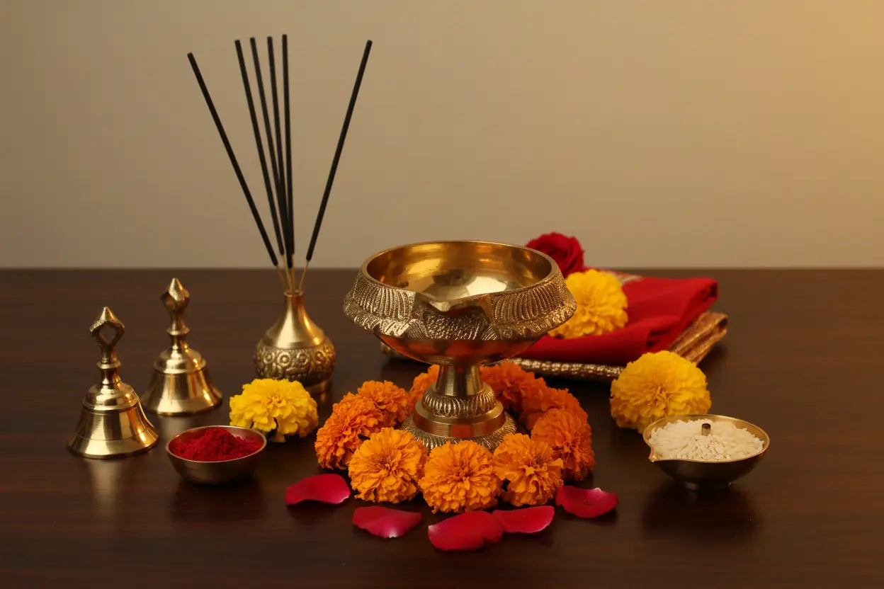 Small Kubera Deepam for wealth and prosperity rituals