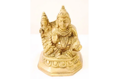 Detailed Lakshmi and Kubera Brass Figurine for Spiritual Gifting