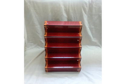 Compact MDF mini Golu stand held in hand showing realistic proportions for gifting