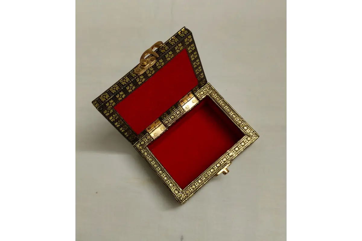 Tanjore Print Wooden Jewel Box