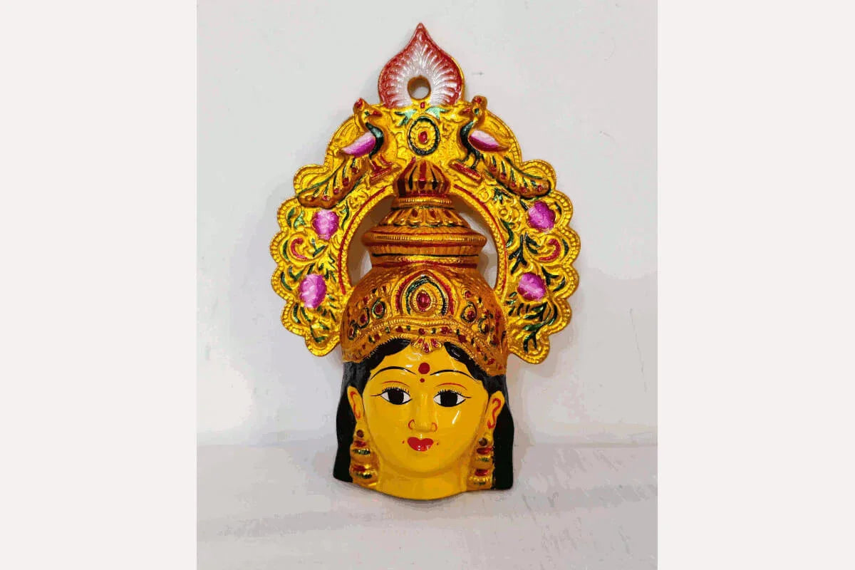 Varalakshmi Devi Amman Yellow Face Mukhvada - Puja Celebrations
