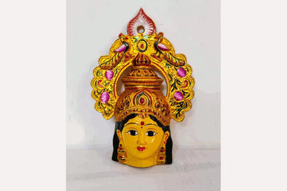 Varalakshmi Devi Amman Yellow Face Mukhvada - Puja Celebrations