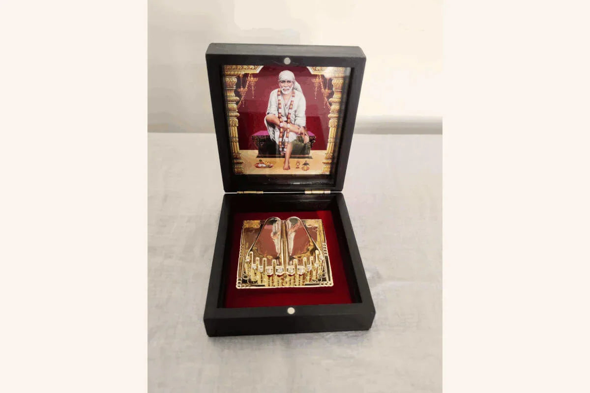 Shridi Saibaba Charan Paduka Box - Puja Celebrations