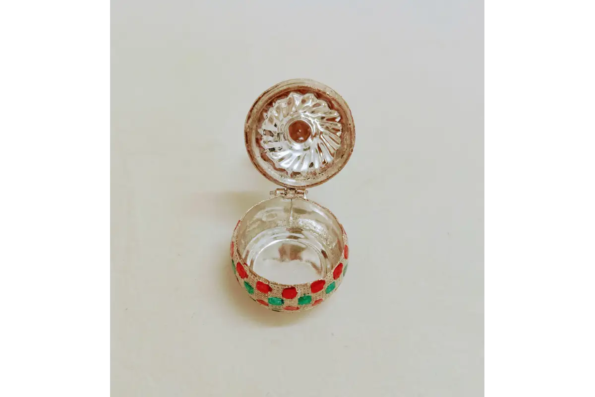 Peacock kumkum box traditional return gift for wedding and Varalakshmi puja