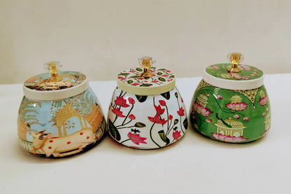 Pichwai Print Gift Jar