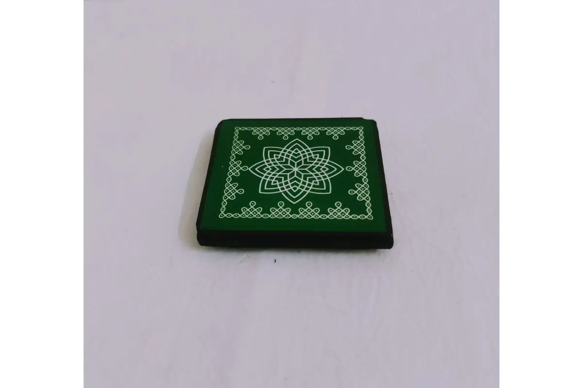 Printed wooden manai patla arranged in housewarming thamboolam gift setup
