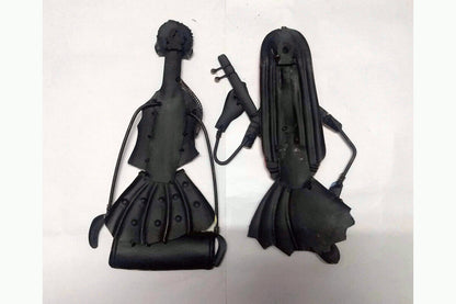 Backside view of Rajasthani Couple Musical Wall Decor