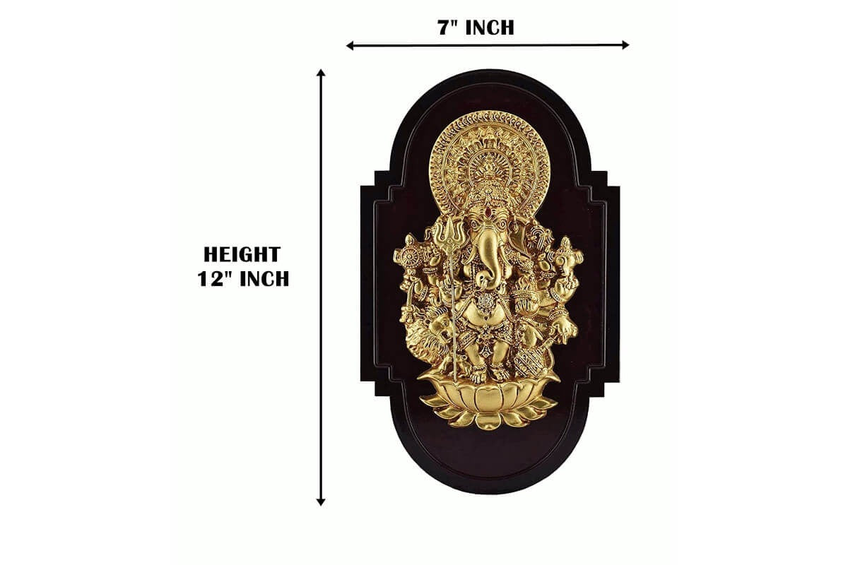 Kanthirsti Ganapathy / Vinayagar Wall Hanging Statue Idol for Home/Office Decorative Showpiece  