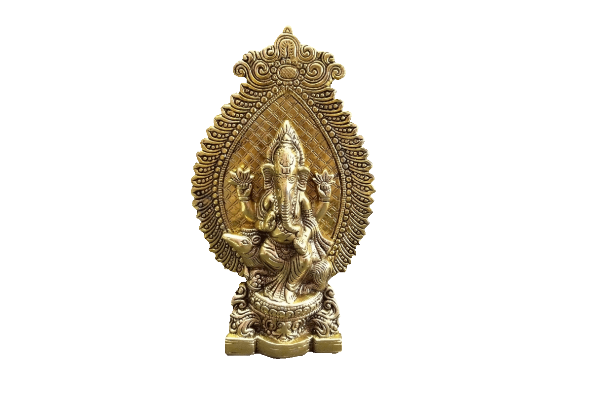 Lakshmi Gold Oxidised Idol