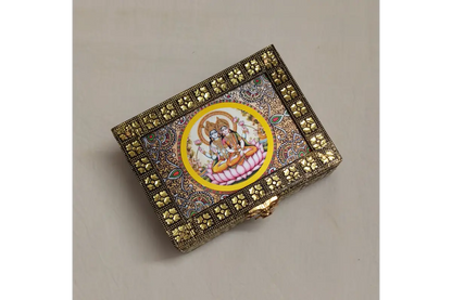Tanjore Print Wooden Jewel Box