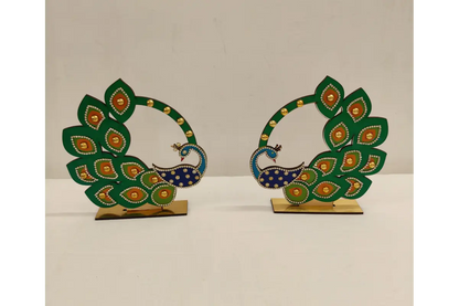 Golu Stand Decoration Peacock Design