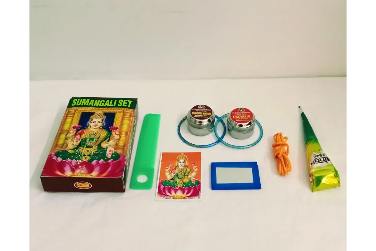 Bulk bundles of pre-packed Thamboolam Sumangali sets ready for wholesale return gift orders by Puja Celebrations