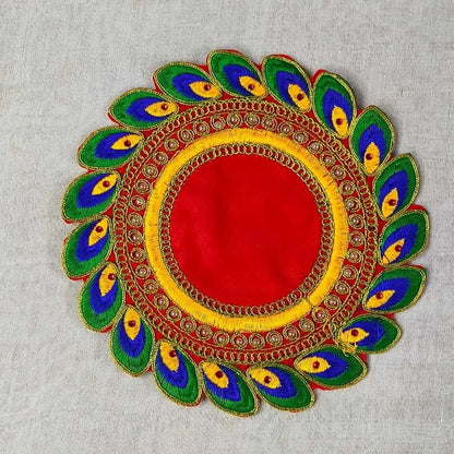 Bulk wholesale bundles of colorful wooden pooja chowkis ready for festival return gift orders by Puja Celebrations - Puja Celebrations