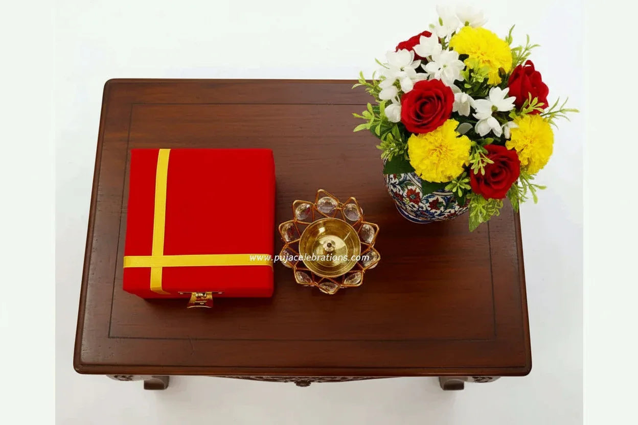 Crystal Lotus Diya - Puja Celebrations
